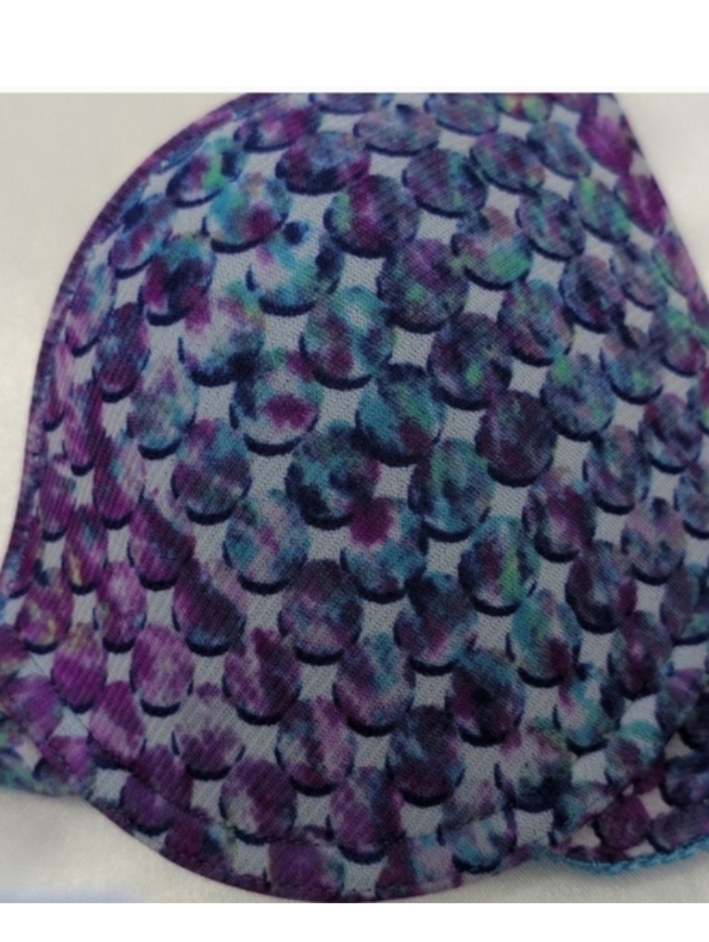 Sexy Padded Push-up Bra 34A On Gossamer Turquoise  Purple print  Summer - Picture 3 of 8